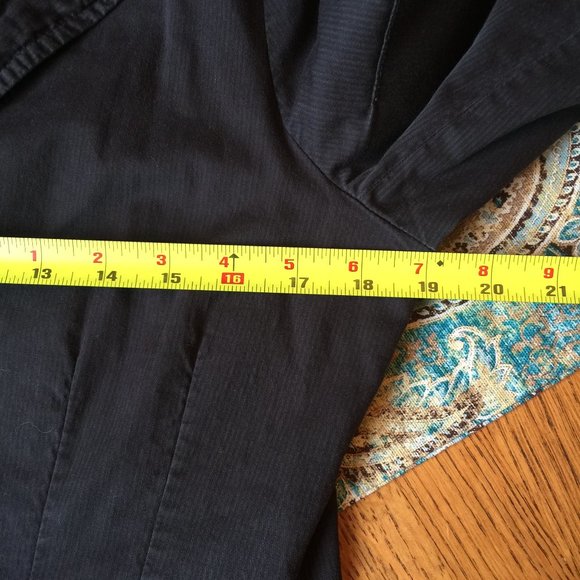 RANK Vintage Black Band Style Jacket XL Retro Button Cotton Blend Rocker Blazer - Picture 9 of 13